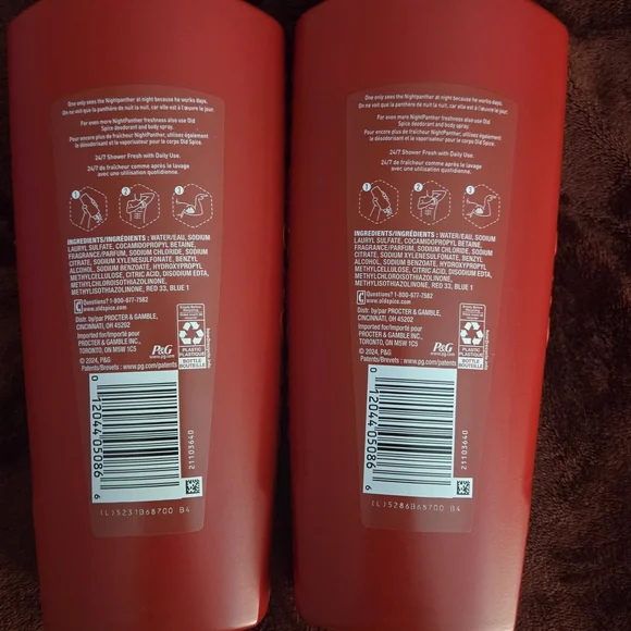 Old Spice Nightpanther Men’s Body + Face Wash - Red (Rich Warm Scent) - Picture 2 of 2